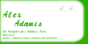 alex adamis business card